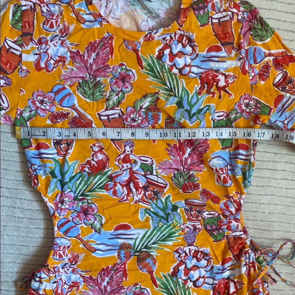 ZARA Vibrant Floral Print Dress - Picture 7 of 9